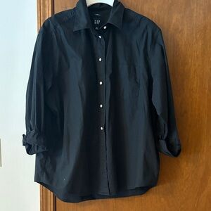 GAP black embellished rhinestone Button-Up Shirt